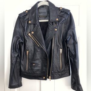 BlankNYC 100% Real Leather Black Medium Jacket Biker Punk Zipped